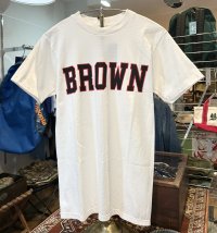 デッドストック【90’ｓ】【USA製】【ビンテージ】チャンピオン【BROWN】白【Ｔシャツ】【サイズM】 