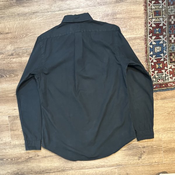 画像3: ビンテージ POLO RALPH LAUREN【ポロラルフローレン】【CUSTOM FIT】胸刺繡ロゴ入り【黒】【ボタンダウンシャツ】【サイズM】  