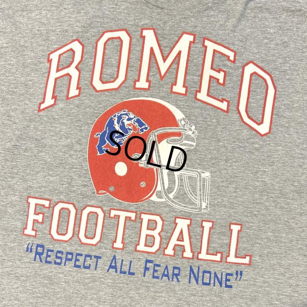 画像4: ビンテージ【FRUIT OF THE LOOM】【フルーツオブザルーム】【ROMEO FOOTBALL】アメフト【グレー】【 Tシャツ】【サイズXL】 
