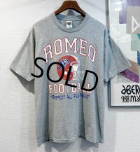 ビンテージ【FRUIT OF THE LOOM】【フルーツオブザルーム】【ROMEO FOOTBALL】アメフト【グレー】【 Tシャツ】【サイズXL】 