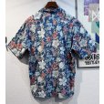 画像4: 90's 【ビンテージ】 POLO RALPH LAUREN【ラルフローレン】オールドラルフローレン【CLAYTON】花【水色】総柄 半袖開襟シャツ 【サイズL】 <br> (4)