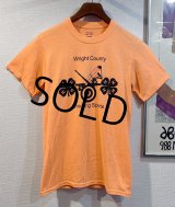 【程度良好】【Wright Country Shooting Sports】【オレンジ】【フロントプリント】【Tシャツ】【半袖Tシャツ】【サイズS】 