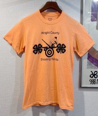 【程度良好】【Wright Country Shooting Sports】【オレンジ】【フロントプリント】【Tシャツ】【半袖Tシャツ】【サイズS】 