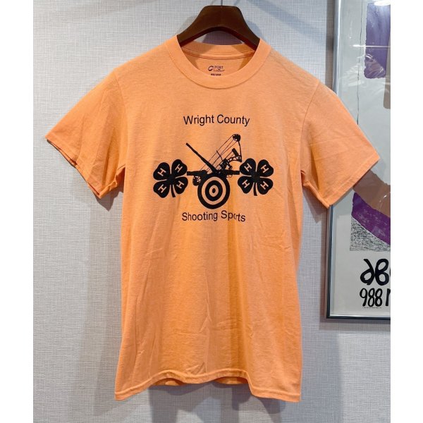画像1: 【程度良好】【Wright Country Shooting Sports】【オレンジ】【フロントプリント】【Tシャツ】【半袖Tシャツ】【サイズS】 