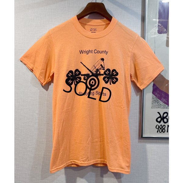 画像1: 【程度良好】【Wright Country Shooting Sports】【オレンジ】【フロントプリント】【Tシャツ】【半袖Tシャツ】【サイズS】 