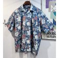 画像3: 90's 【ビンテージ】 POLO RALPH LAUREN【ラルフローレン】オールドラルフローレン【CLAYTON】花【水色】総柄 半袖開襟シャツ 【サイズL】 <br> (3)