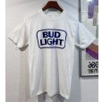 画像1: デッドストック【80's】【USA製】【ビンテージ】【BUD LIGHT】【バドライト】バドワイザー【バックプリント付き】【白】【Tシャツ】【サイズL】<br> (1)