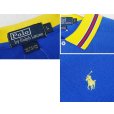 画像2: 90's【ラルフローレン】POLO RALPH LAUREN 【青×黄色襟】【無地】左胸ロゴ刺繍【ポロシャツ】【サイズＬ】 <br> (2)