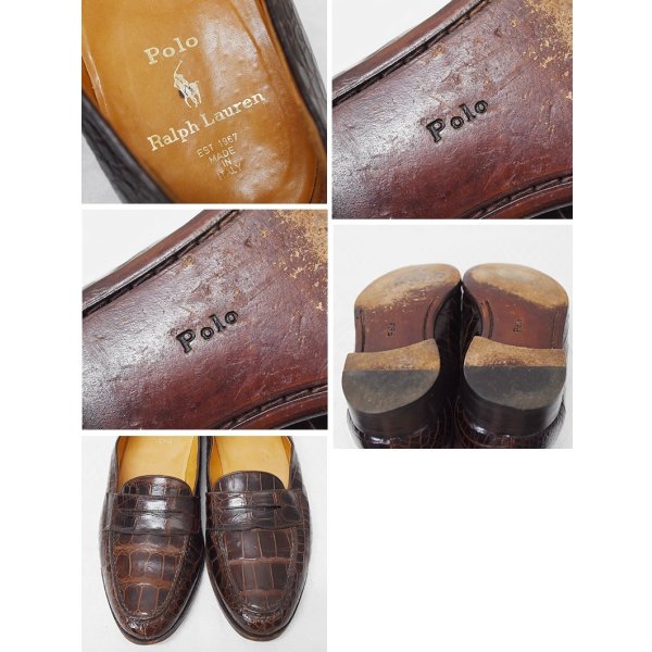 画像2: 【イタリー製】【ラルフローレン】【POLO RALPH LAUREN】【クロコダイル革】 【ローファー】レザーシューズ【US10】 