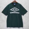 画像1: 90’s【USA製】ビンテージ【UMBRO】【アンブロ】【緑】ロゴプリント【Tシャツ】半袖【バックプリント付き】【サイズＸＬ】<br> (1)