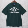 90’s【USA製】ビンテージ【UMBRO】【アンブロ】【緑】ロゴプリント【Tシャツ】半袖【バックプリント付き】【サイズＸＬ】 