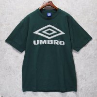 90’s【USA製】ビンテージ【UMBRO】【アンブロ】【緑】ロゴプリント【Tシャツ】半袖【バックプリント付き】【サイズＸＬ】 