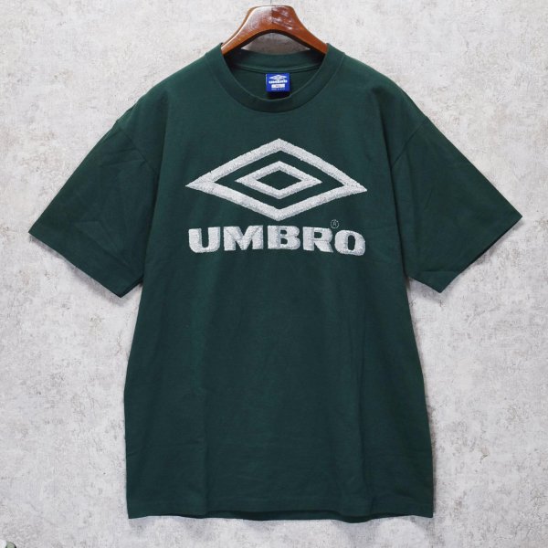 画像1: 90’s【USA製】ビンテージ【UMBRO】【アンブロ】【緑】ロゴプリント【Tシャツ】半袖【バックプリント付き】【サイズＸＬ】 