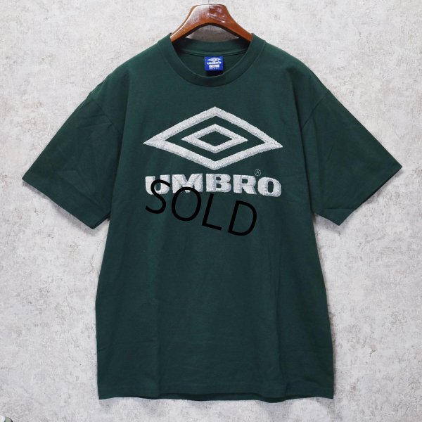 画像1: 90’s【USA製】ビンテージ【UMBRO】【アンブロ】【緑】ロゴプリント【Tシャツ】半袖【バックプリント付き】【サイズＸＬ】 