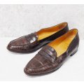 【イタリー製】【ラルフローレン】【POLO RALPH LAUREN】【クロコダイル革】 【ローファー】レザーシューズ【US10】 