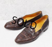 【イタリー製】【ラルフローレン】【POLO RALPH LAUREN】【クロコダイル革】 【ローファー】レザーシューズ【US10】 