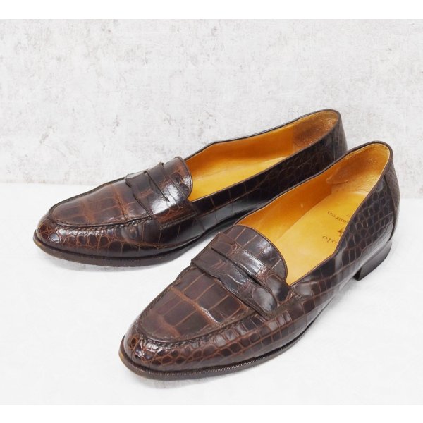 画像1: 【イタリー製】【ラルフローレン】【POLO RALPH LAUREN】【クロコダイル革】 【ローファー】レザーシューズ【US10】 