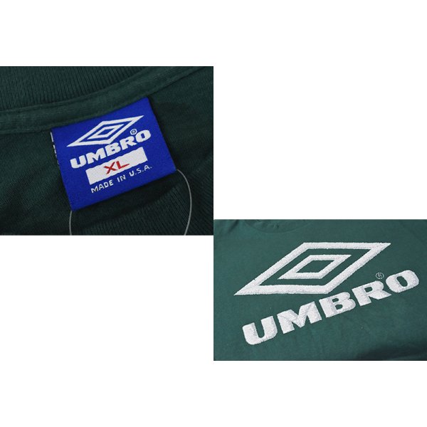 画像2: 90’s【USA製】ビンテージ【UMBRO】【アンブロ】【緑】ロゴプリント【Tシャツ】半袖【バックプリント付き】【サイズＸＬ】 