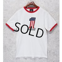 00's【ビンテージ】ハーレーダビッドソン【HARLEY DAVIDSON】ミュージアム【白×赤リンガー】【NO.1】【バックプリント付き】白【リンガーＴシャツ】【サイズM】 