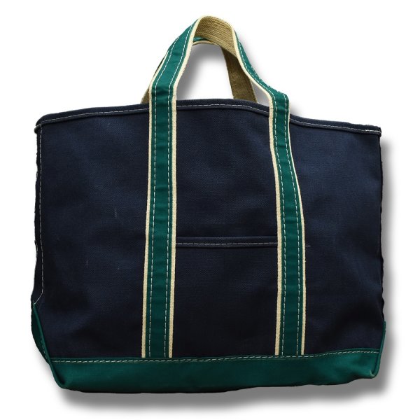 画像1: 80's【程度良好】【ビンテージ】ＬＬビーン【L.L.bean】紺×緑ｘ白【デラックストートバッグ】 