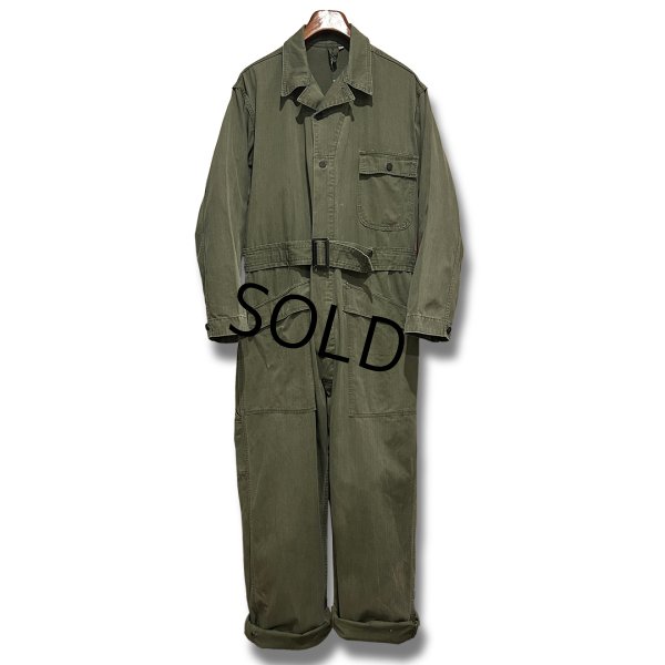 画像1: 40's【ビンテージ】U.S.ARMY【米軍実物】ＨＢＴ【ヘリンボーン】１３スターボタン【つなぎ】【オールインワン】42R 