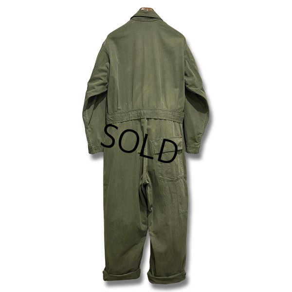 画像3: 40's【ビンテージ】U.S.ARMY【米軍実物】ＨＢＴ【ヘリンボーン】１３スターボタン【つなぎ】【オールインワン】42R 