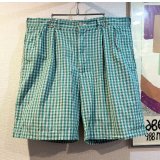 【POLO RALPH LAUREN】オールドラルフローレン【TYLER SHORT】【緑×紺】チェック【２タック】【ショートパンツ】【短パン】【コットンショーツ】【W36】 
