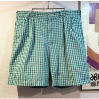 【POLO RALPH LAUREN】オールドラルフローレン【TYLER SHORT】【緑×紺】チェック【２タック】【ショートパンツ】【短パン】【コットンショーツ】【W36】 