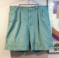 【POLO RALPH LAUREN】オールドラルフローレン【TYLER SHORT】【緑×紺】チェック【２タック】【ショートパンツ】【短パン】【コットンショーツ】【W36】 