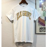 【90's】【USA製】【ビンテージ】【Hanes】ヘインズ【ELK GROVE】エルク グローブ【白】【Tシャツ】【サイズＭ】 