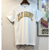 【90's】【USA製】【ビンテージ】【Hanes】ヘインズ【ELK GROVE】エルク グローブ【白】【Tシャツ】【サイズＭ】 