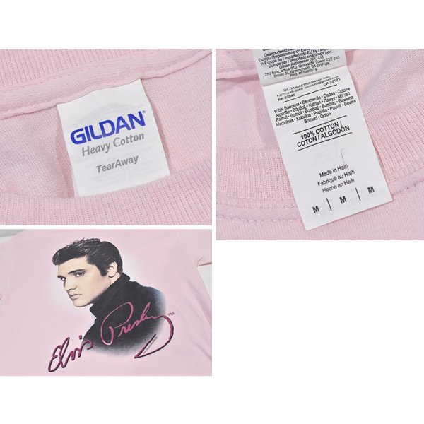 画像2: 【GILDAN】【ギルダン】【エルビスプレスリー】【ピンク】プリント【Tシャツ】【サイズＭ】 