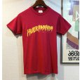 画像1: 80's~【USA製】【ビンテージ】ヘインズ【hanes】WWF【ワールド・レスリング・エンターテインメント】プロレス  HULKAMANIA【赤】ハルクホーガン【Ｔシャツ】【サイズS】<br> (1)