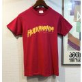80's~【USA製】【ビンテージ】ヘインズ【hanes】WWF【ワールド・レスリング・エンターテインメント】プロレス  HULKAMANIA【赤】ハルクホーガン【Ｔシャツ】【サイズS】 