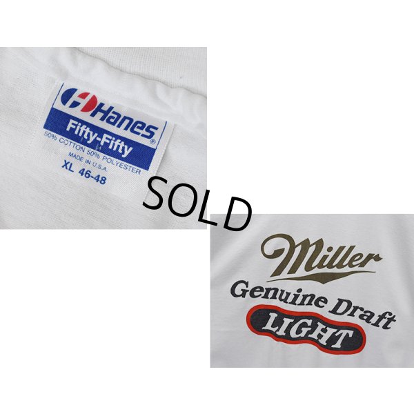 画像2: 【~90's】【USA製】【ビンテージ】【Hanes】ヘインズ【Miller Genuine draft Light】白【Tシャツ】【サイズXL】 