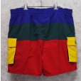 画像3: 【ビンテージ】【ＬＬビーン】【L.L.bean】【紺ｘ赤ｘ黄ｘ緑】クレイジーパターン【バギーズショーツ】【ナイロンショーツ】【Ｍ／Ｌ】<br> (3)