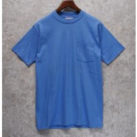  デッドストック 90's【USA製】Wear Guard ウェアガード【ビンテージ】水色 胸ポケット 無地 【Tシャツ】【サイズＬ】 