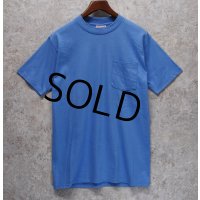  デッドストック 90's【USA製】Wear Guard ウェアガード【ビンテージ】水色 胸ポケット 無地 【Tシャツ】【サイズＬ】 