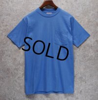  デッドストック 90's【USA製】Wear Guard ウェアガード【ビンテージ】水色 胸ポケット 無地 【Tシャツ】【サイズＬ】 