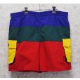 画像1: 【ビンテージ】【ＬＬビーン】【L.L.bean】【紺ｘ赤ｘ黄ｘ緑】クレイジーパターン【バギーズショーツ】【ナイロンショーツ】【Ｍ／Ｌ】<br> (1)