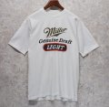 【~90's】【USA製】【ビンテージ】【Hanes】ヘインズ【Miller Genuine draft Light】白【Tシャツ】【サイズXL】 