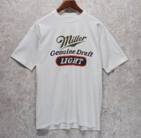 【~90's】【USA製】【ビンテージ】【Hanes】ヘインズ【Miller Genuine draft Light】白【Tシャツ】【サイズXL】 