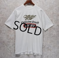 【~90's】【USA製】【ビンテージ】【Hanes】ヘインズ【Miller Genuine draft Light】白【Tシャツ】【サイズXL】 