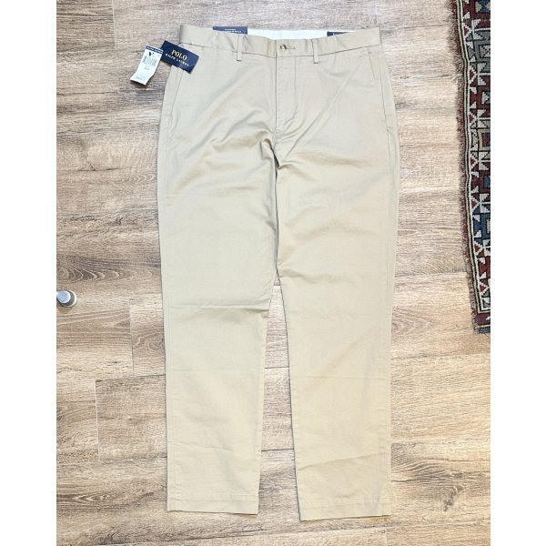 画像2: 【未使用品】ビンテージ【ラルフローレン】POLO RALPH LAUREN【カーキ】STRETCH STRAIGHT FIT【コットンパンツ】【33×32】 