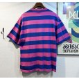 画像3: 〜90's USA製 ビンテージ【Eddie Bauer】【エディーバウアー】【青ｘ赤ピンク】【ボーダー】【Tシャツ】【サイズＬ】<br> (3)