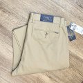 【未使用品】ビンテージ【ラルフローレン】POLO RALPH LAUREN【カーキ】STRETCH STRAIGHT FIT【コットンパンツ】【33×32】 