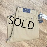 【未使用品】ビンテージ【ラルフローレン】POLO RALPH LAUREN【カーキ】STRETCH STRAIGHT FIT【コットンパンツ】【33×32】 