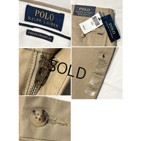 画像3: 【未使用品】ビンテージ【ラルフローレン】POLO RALPH LAUREN【カーキ】STRETCH STRAIGHT FIT【コットンパンツ】【33×32】 