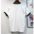 画像3: 【70's】【USA製】【ビンテージ】【チャンピオン】【Champion】【BROOKS CREW】染み込みプリント【白ｘ緑】【リンガーTシャツ】【サイズL】<br> (3)