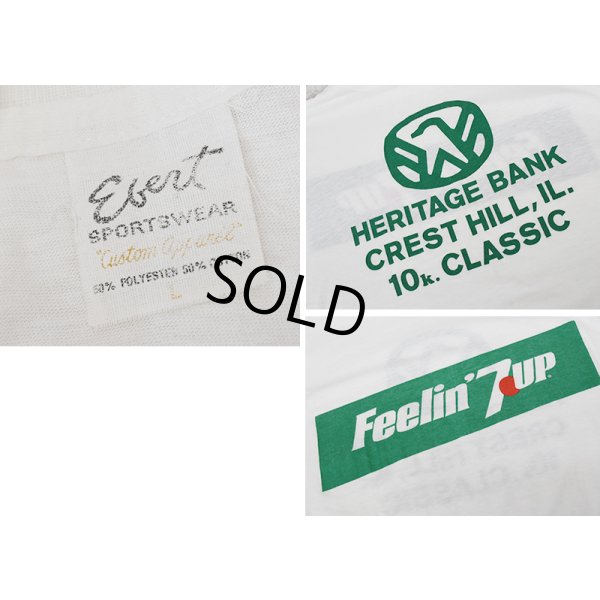 画像2: 【ワンウォッシュ】ほぼ未使用 80's【USA製】【ビンテージ】HERITAGE BANK【クリーム×緑文字】プリント【Tシャツ】【サイズＬ】 